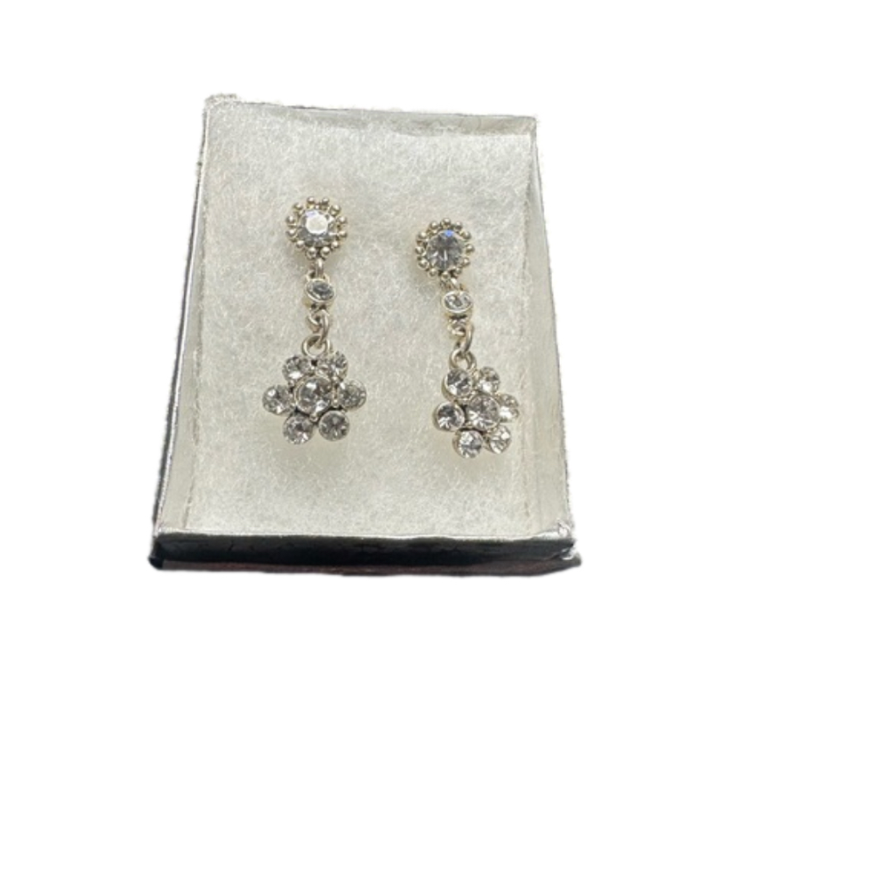 Sparkling Dangle Rhinestone Post Earrings